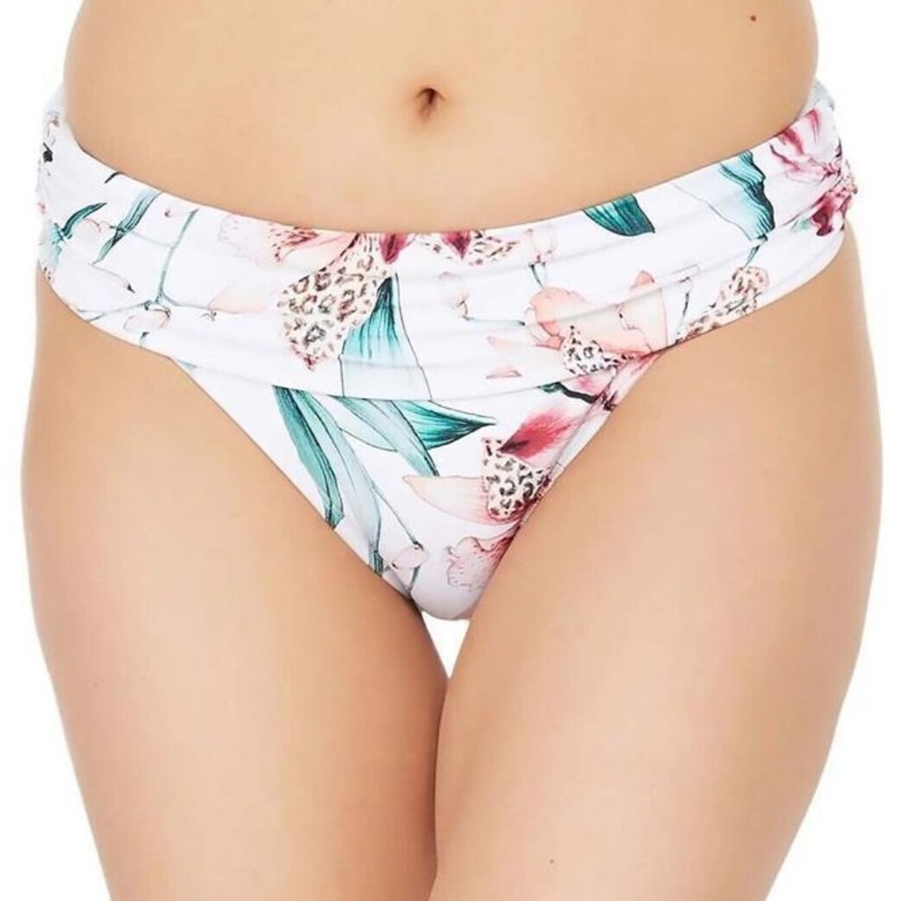 La Blanca Women's Standard Shirred Band Hipster Swimsuit Bottom, White, …